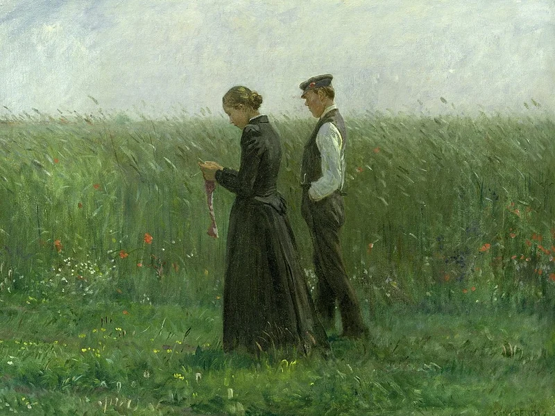 1855-Leopold Graf von Kalckreuth - Domenica pomeriggio (1893)